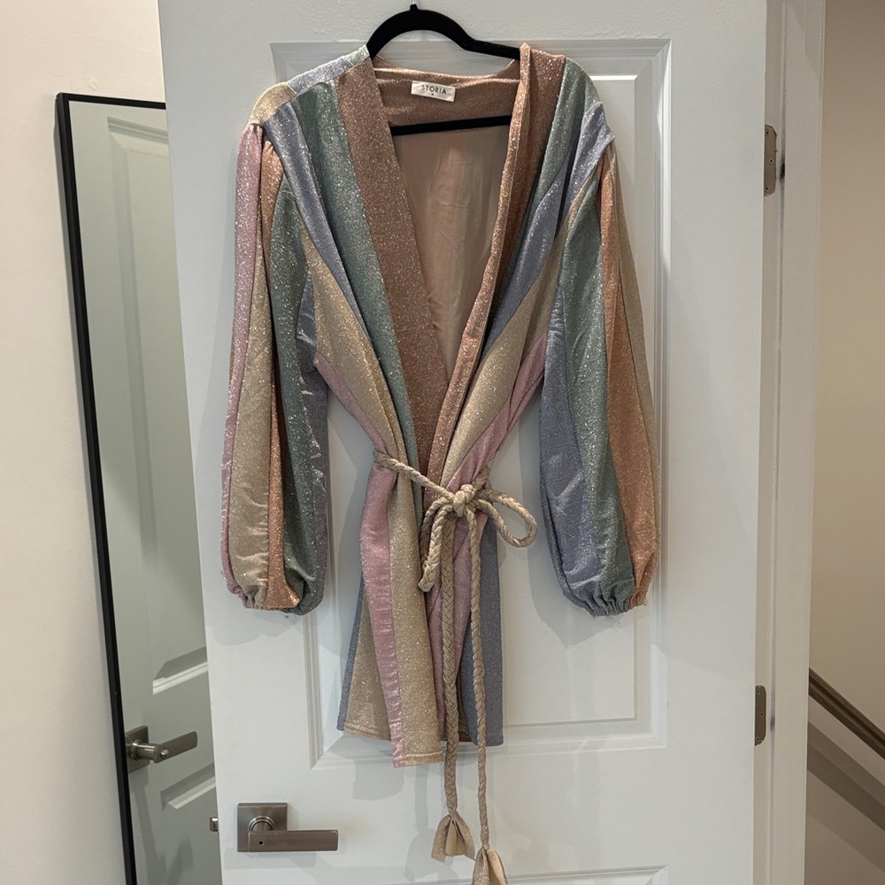 Storia Multicolor Striped Mini Dress